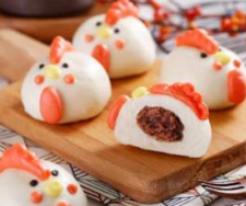 Chicken Buns (Red Bean Paste) 4 pcs